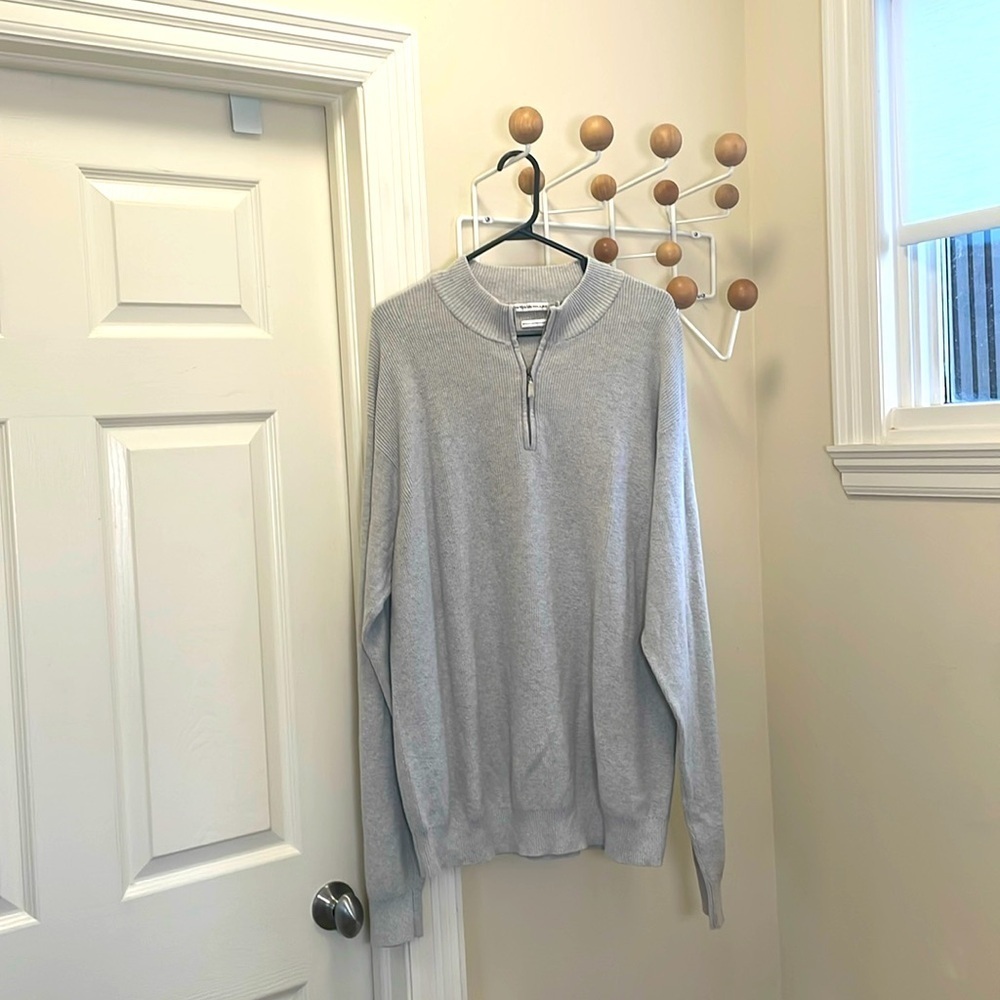 Peter Millar - Crown Series Medalist Cashmere Quarter Pullover - Grey - XXL